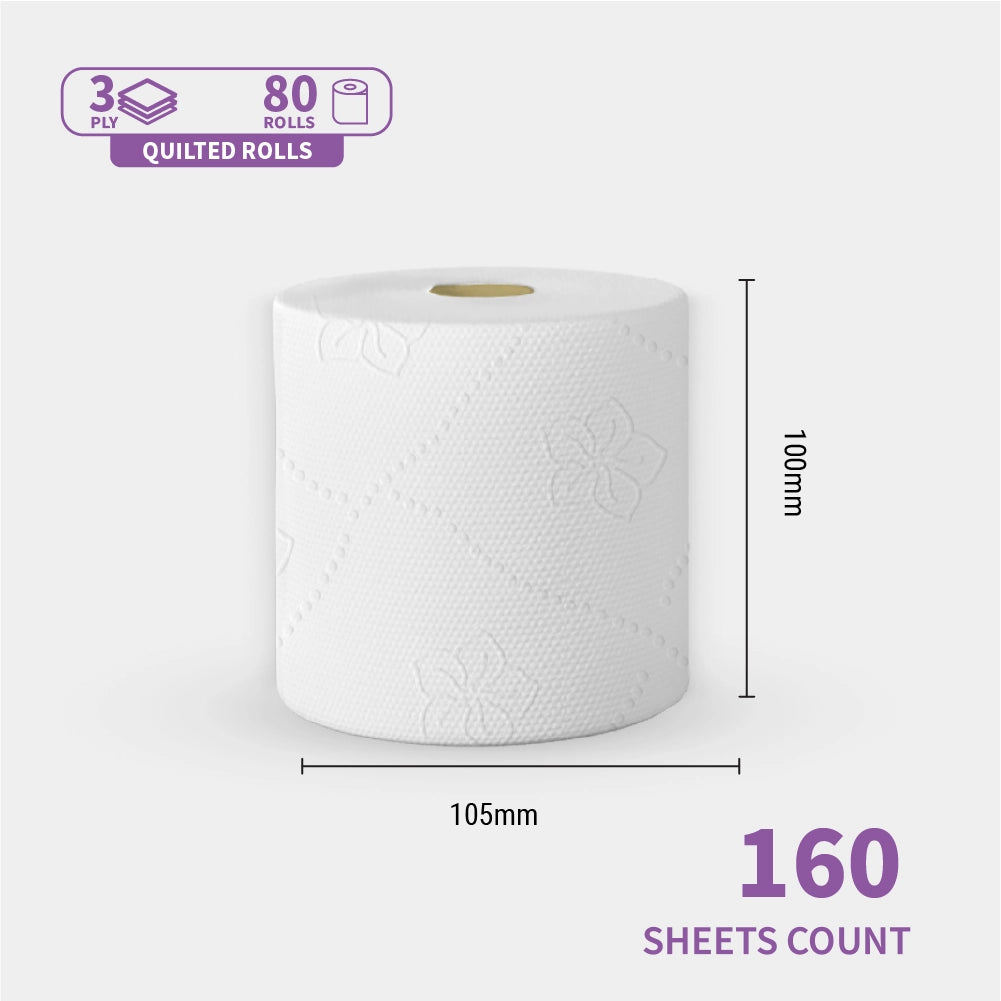 Bloom 3ply Toilet Tissue 80 rolls