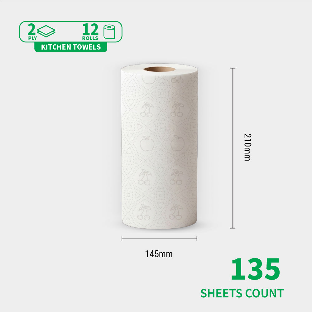 Bloom 2ply Kitchen Towel 12 Jumbo Roll
