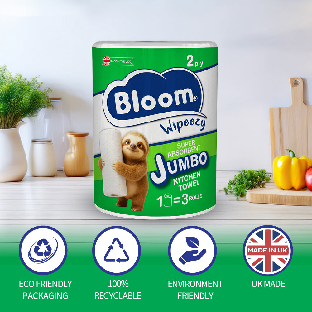 Bloom 2ply Kitchen Towel 12 Jumbo Roll