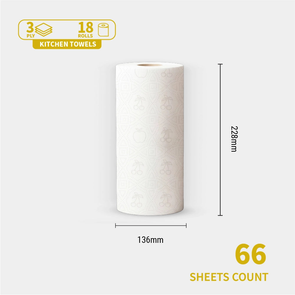 Bloom 3ply Kitchen Towel 18 rolls