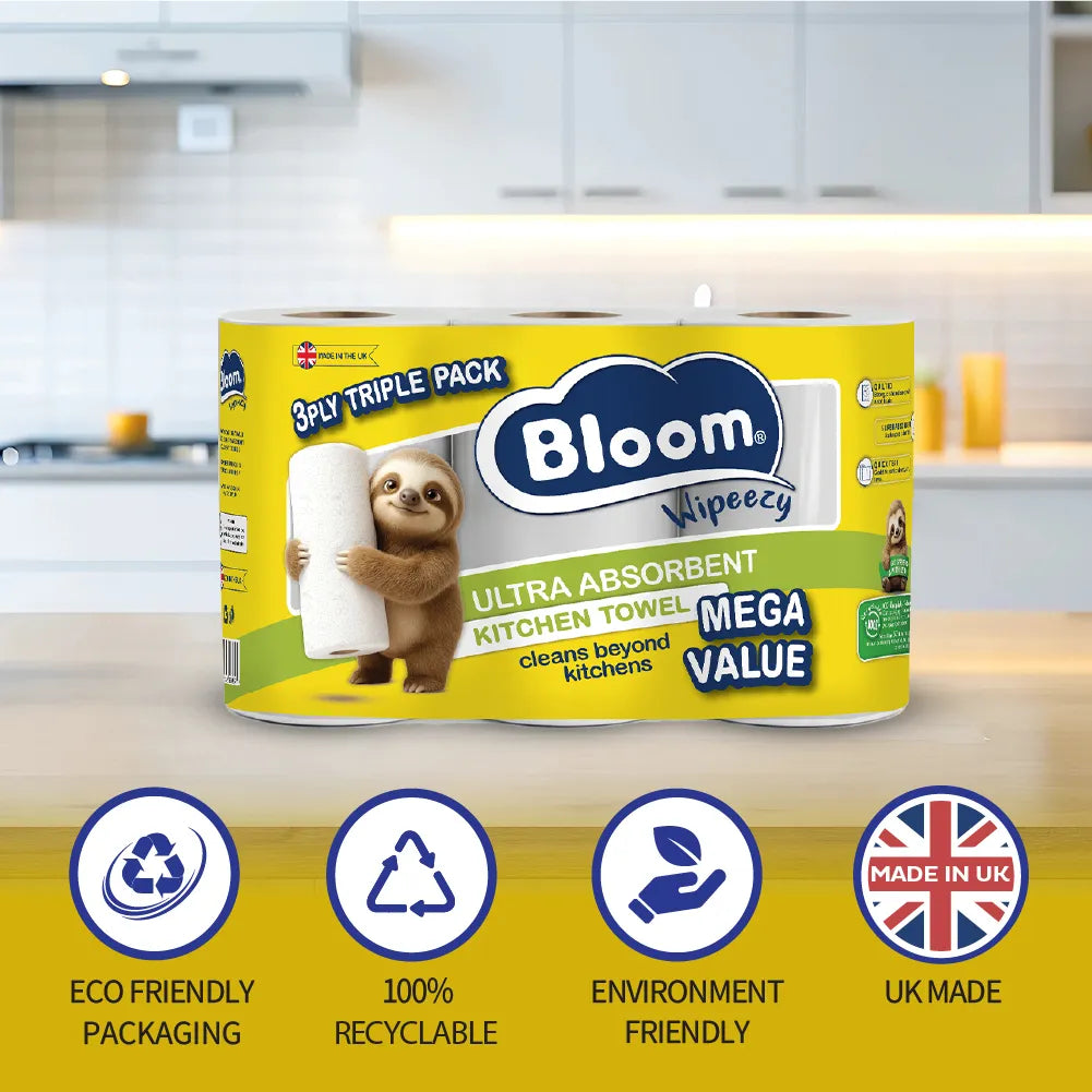 Bloom 3ply Kitchen Towel 72 rolls
