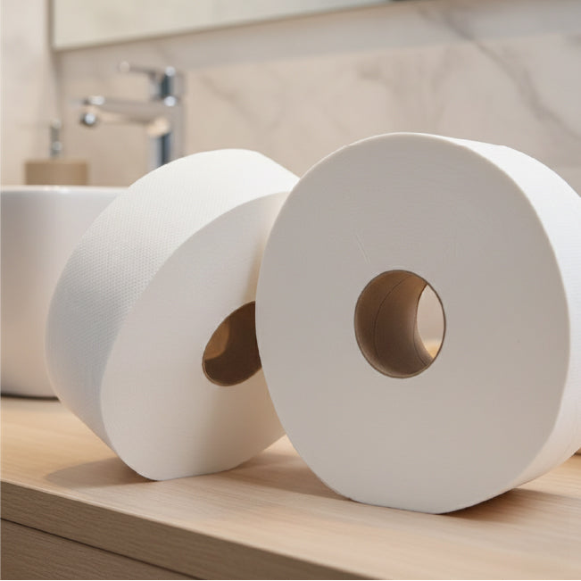 Velor Jumbo Toilet Roll – Embossed Toilet Tissue for Commercial Washroom Dispensers